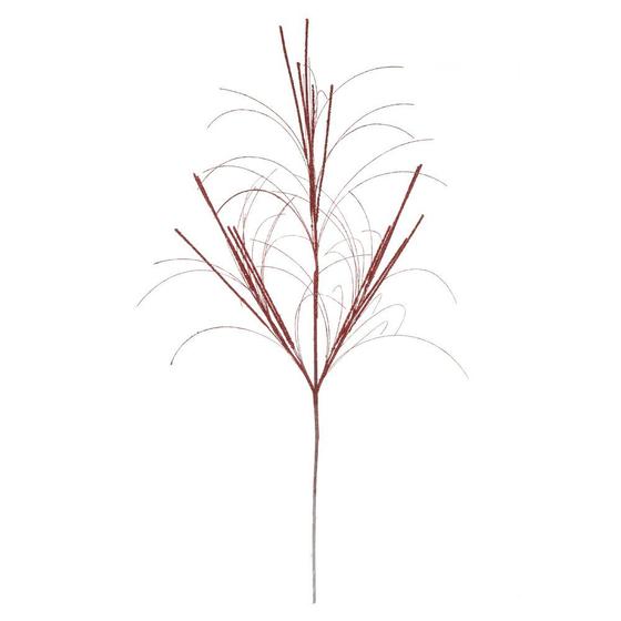 Imagem de Haste De Natal Grass Com Glitter Vermelho 95cm
