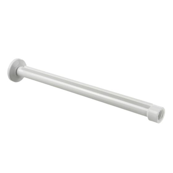 Imagem de Haste em ABS para Chuveiro Elétrico com Passa-fio Branco Com 37cm Durín