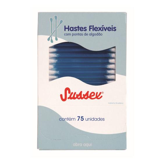 Imagem de Hastes Flexíveis Com Ponta de Algodão Com 75 unid - Sussex