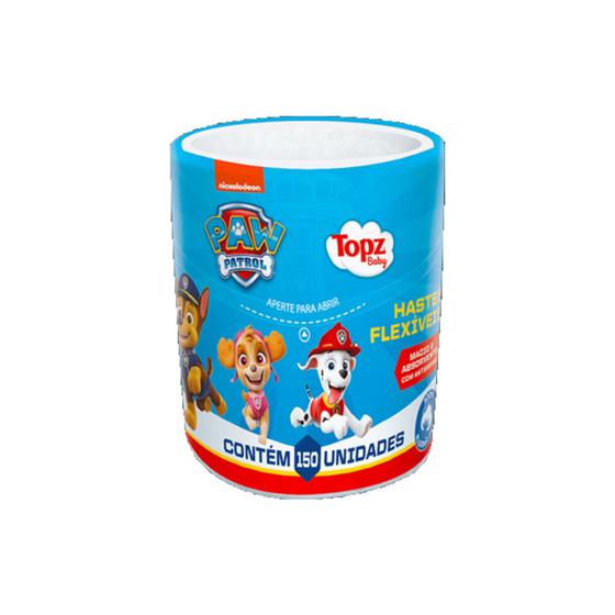Imagem de Hastes Flexíveis Com Pontas De Algodão Macio Patrulha Canina 150 Unidades Topz Baby