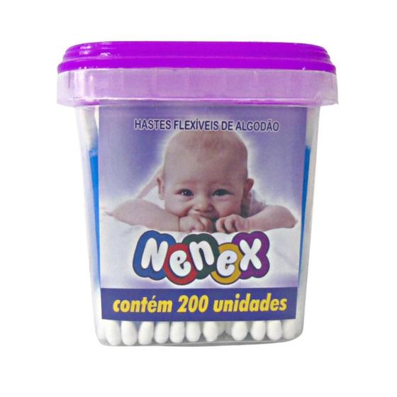 Imagem de Hastes Flexíveis Nenex de Algodão C/200 Uni