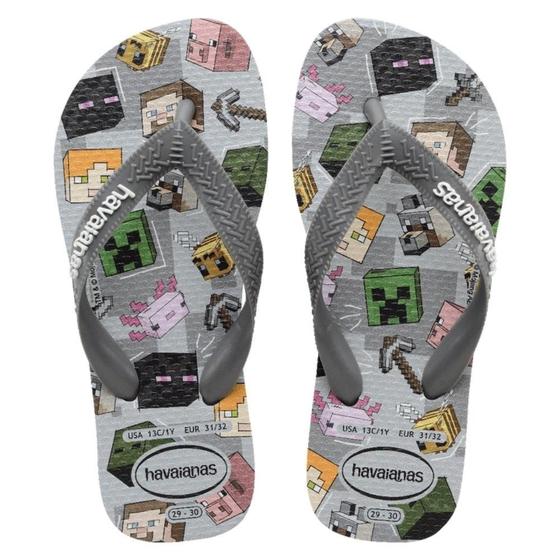 Imagem de Havaianas Kids Minecraft Cinza Aço