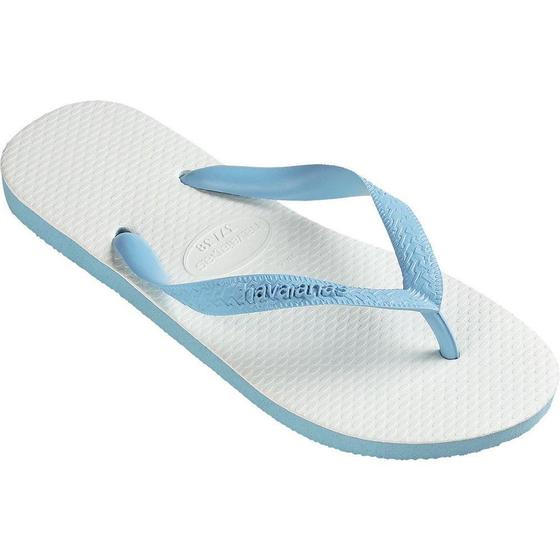 Imagem de Havaianas kids Tradicional Branco/Azul - Embalagem com 6 Unidades