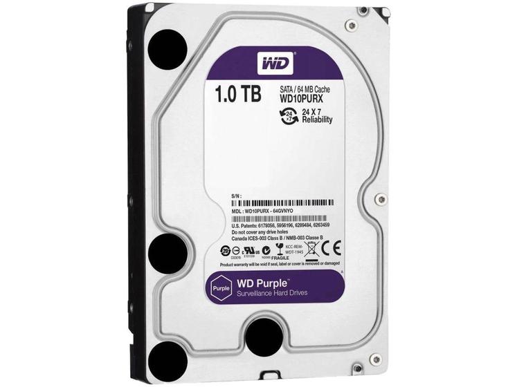 Imagem de HD 1TB Western Digital Purple SATA III 7200RPM - WD10PURX