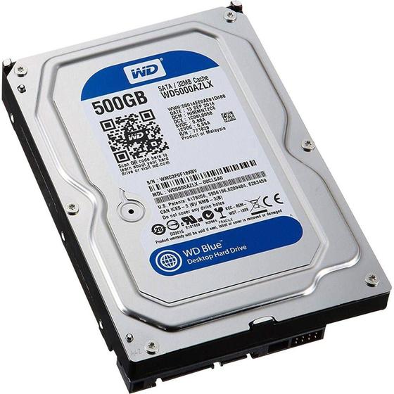 Imagem de Hd 500gb 3,5 7200rpm Wd Blue - 32mb Cache Sata 6.0gb/s - Wd5000azlx - Oem