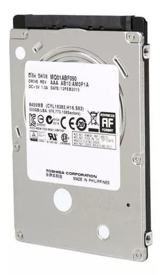 Imagem de HD 500gb Sata Notebook 5400rpm