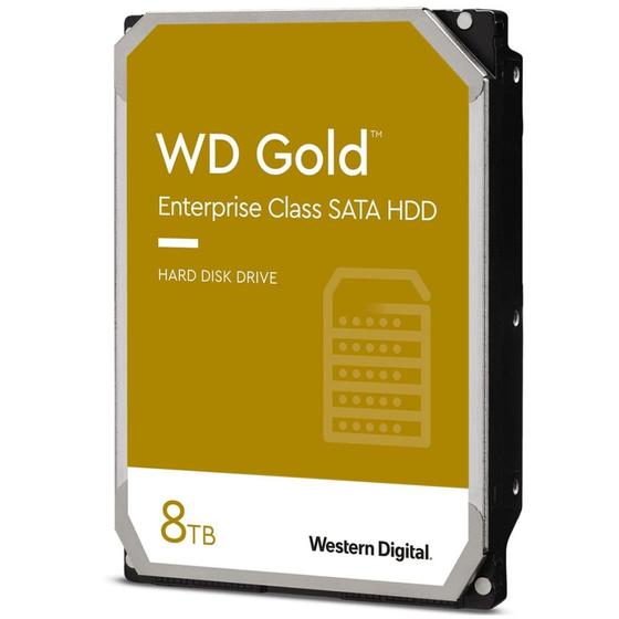 Imagem de HD 8TB SATA3 WD Gold Enterprise - WD8004FRYZ (3,5pol, 6Gb/s, 7.200 RPM, 256MB Cache)
