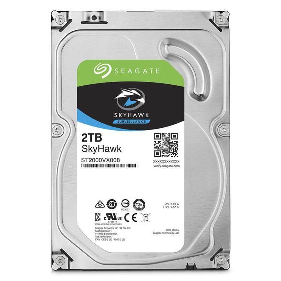 Imagem de HD Desktop Seagate SkyHawk Surveillance 2TB SATA6 5900RPM 64MB 3.5"