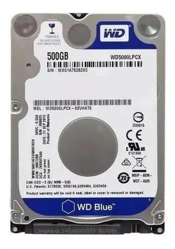 Imagem de HD Disco rígido interno Western Digital Blue Wd5000lpzx 500GB 2,5" Notebook