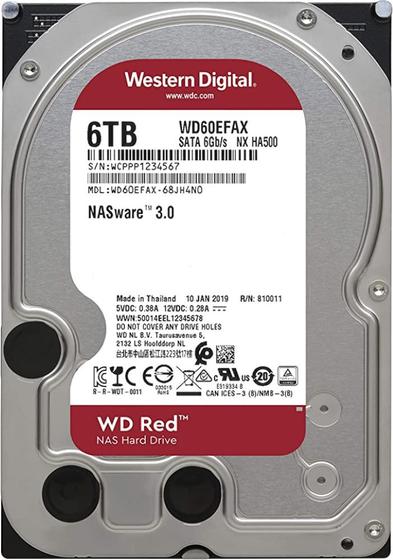 HD Disco Rígido Interno Western Digital Red 6TB WD60EFAX 3.5 Menor preço em HD Disco Rígido Interno Western Digital Red 6TB WD60EFAX 3.5