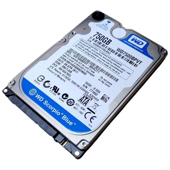 Imagem de Hd Disco Rígido Interno Western Digital Wd Blue 750gb Azul Sata