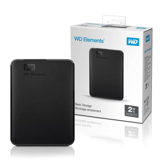 Imagem de Hd Externo 2tb 2,5 Usb 3.0 Elements WDBU6Y0020BBK Western Digital