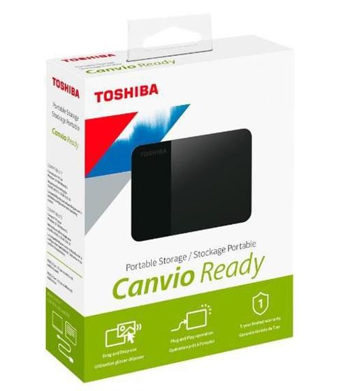 Hd Externo Portatil 4Tb Toshiba Canvio Ready Preto Menor preço em Hd Externo Portatil 4Tb Toshiba Canvio Ready Preto