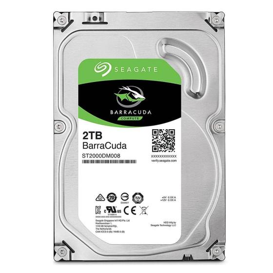 Imagem de HD Interno 2TB Seagate Barracuda 7200RPM 256MB SATA3 (6Gb/s) DESK 3,5 SE301 - ST2000DM008