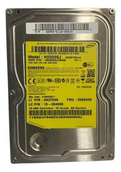 Imagem de Hd Interno Sata Samsung 320Gb 7.2K 3.5 Hd322Gj