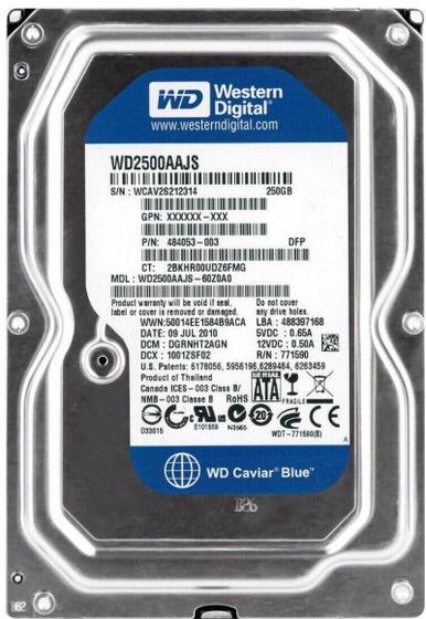 Imagem de HD Interno Sata WD2500AAJS 250GB 3.5 Caviar SE