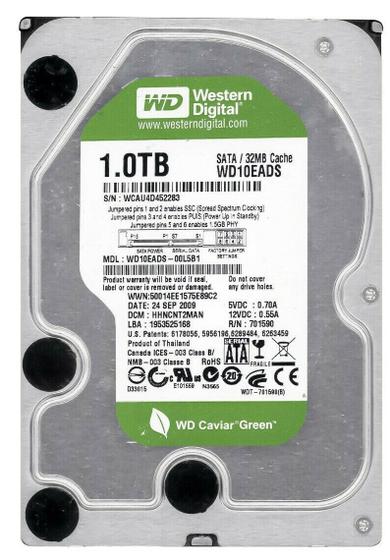 Imagem de Hd Interno Western Digital 1tb 3.5 Green Wd10 Series