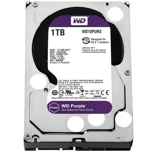 Imagem de HD Interno Western Digital Purple 1TB SATA III 7200RPM - Wd10purz