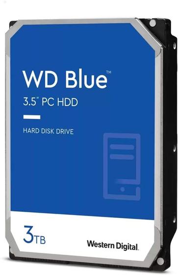 Imagem de HD PC Western Digital 3TB Blue - 5400 RPM, SATA 6 Gb/s, 256 MB Cache, 3.5 - WD30EZAZ