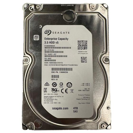 Hd Sas Seagate 4tb 7.2k 3.5 St4000nm0023 Cor Prateado Menor preço em Hd Sas Seagate 4tb 7.2k 3.5 St4000nm0023 Cor Prateado