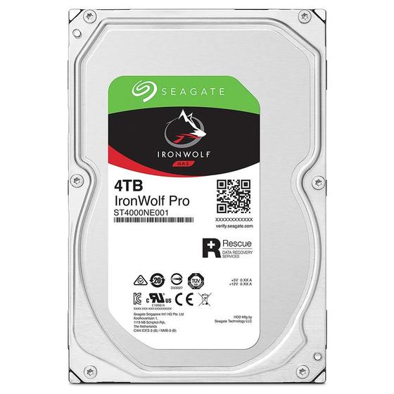 Imagem de HD Seagate IronWolf Pro, 4TB, 7200 RPM, 3.5', SATA - ST4000NT001