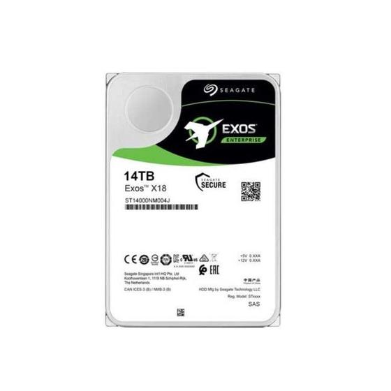 Imagem de HD Servidor Seagate Exos X18 14TB SAS 12GB/s 7200RPM 256MB 512E 4KN 3.5" - ST14000NM004J