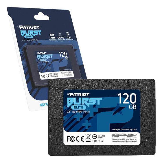 Imagem de Hd Ssd 120Gb Burst Elite Sata III 6Gb/S Leitura 450Mb/S