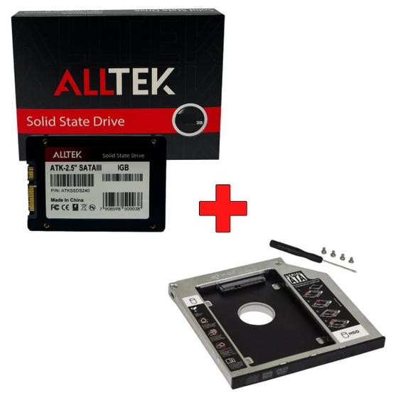 Imagem de Hd Ssd 480Gb 2.5 Alltek Sata Ill + Caddy 12,7