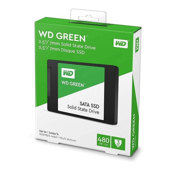 Hd Ssd 480Gb 2.5 Wd Green Wds480G2G0A Menor preço em Hd Ssd 480Gb 2.5 Wd Green Wds480G2G0A