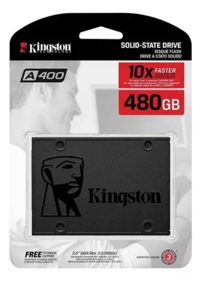 Imagem de Hd ssd 480gb kingston a400 sata iii 2.5" sa400s37/480gb