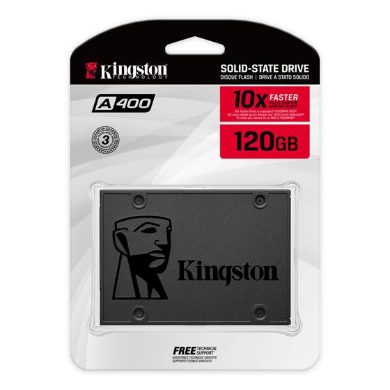 HD SSD Disco sólido interno Kingston SA400S37/120G 120GB Menor preço em HD SSD Disco sólido interno Kingston SA400S37/120G 120GB