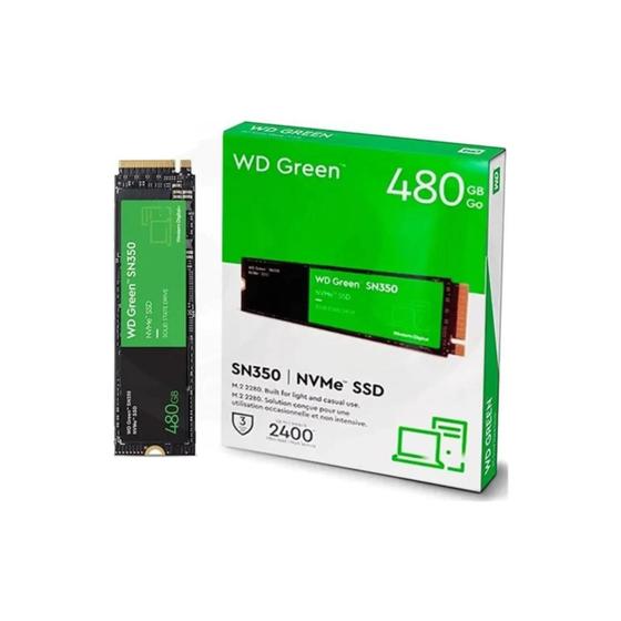 Imagem de HD SSD M.2 480GB NVME WD Green SN350 WDS480G2G0C