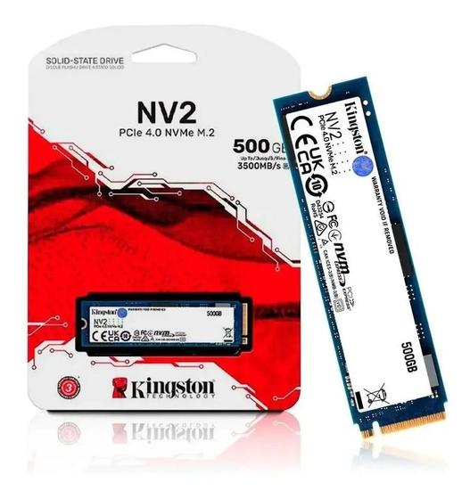 Imagem de HD SSD M.2 500GB NVME Kingston NV2 PCIe 4.0 SNV2S/500G