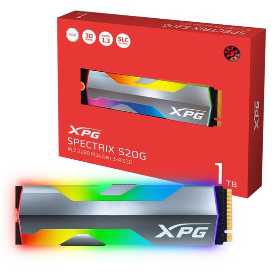 HD SSD M.2 XPG Spectrix S20G 1Tb RGB PCI-E 3X4 - ASPECTRIXS20G-1T-C ...