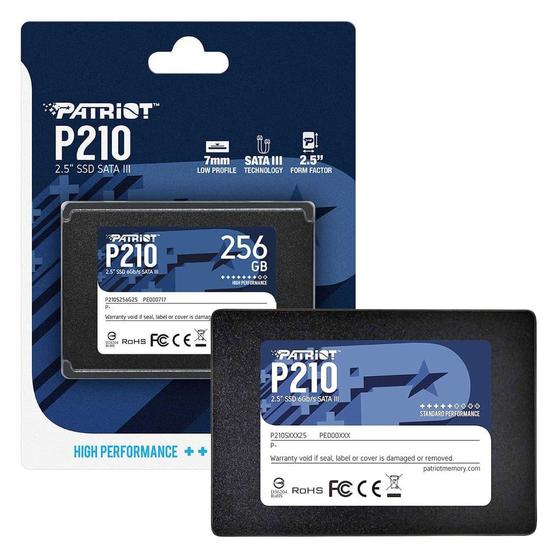 HD SSD Patriot P210 256Gb Sata 3 - P210S256G25 Menor preço em HD SSD Patriot P210 256Gb Sata 3 - P210S256G25