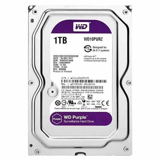HD WD Purple Surveillance, 1TB Menor preço em HD WD Purple Surveillance, 1TB