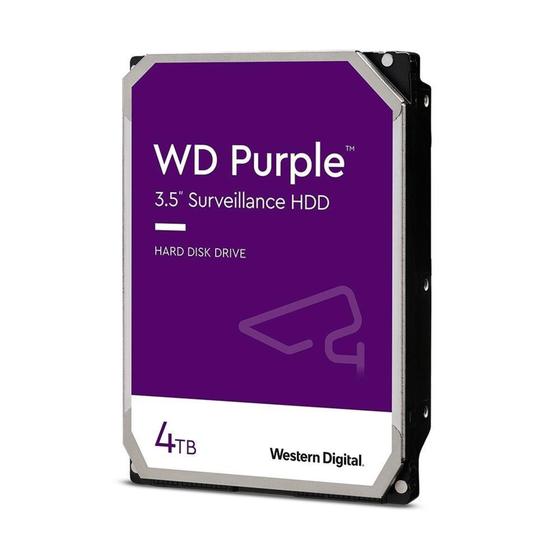 Imagem de HD WD Purple Surveillance 4TB, 5400RPM, Cache 256MB, 3.5, SATA - WD42PURZ