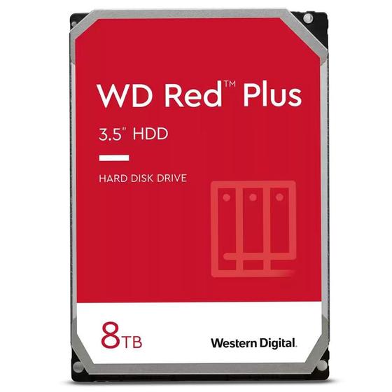 HD WD Red Plus, 8TB, 3.5", SATA - WD80EFZZ Menor preço em HD WD Red Plus, 8TB, 3.5", SATA - WD80EFZZ