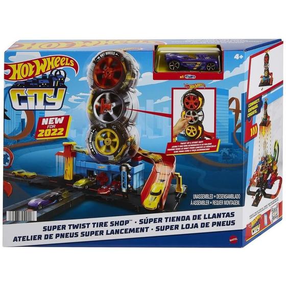 Imagem de Hdp02 hot wheels city pista super loja de pneus sortimento   t1041 54