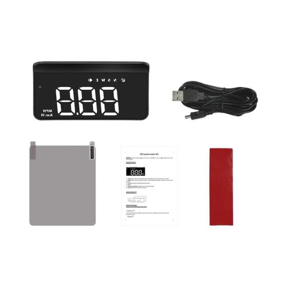 Imagem de Head-up Display (HUD) Universal M3 Auto OBD2 GPS Digital - Acessórios para Carro