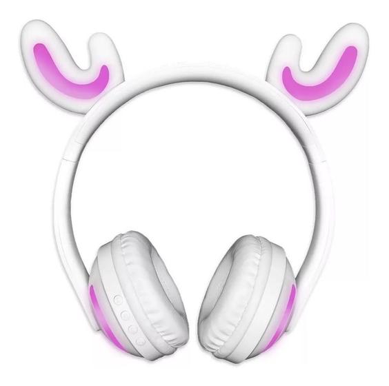 Imagem de Headfone bluethooth rena c/ ilum. led hf-c241bt - branco