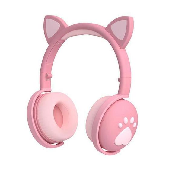 Imagem de Headphone BH-BK1 Wireless Gatinho Rosa