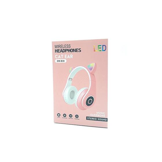 Imagem de Headphone Bluetooth Orelha de Gato Branco DW-B39