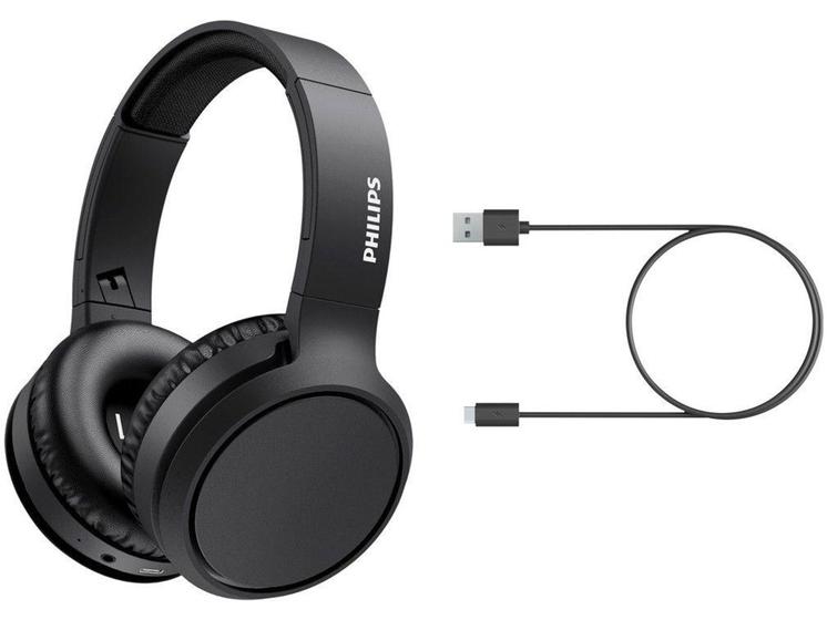 Imagem de Headphone Esportivo Bluetooth Philips Over-ear - TAH5205BK/00 com Microfone Preto