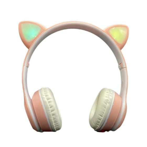 Headphone Fone Infantil Altomex Bluetooth Com LED Gatinho Rosa Menor preço em Headphone Fone Infantil Altomex Bluetooth Com LED Gatinho Rosa