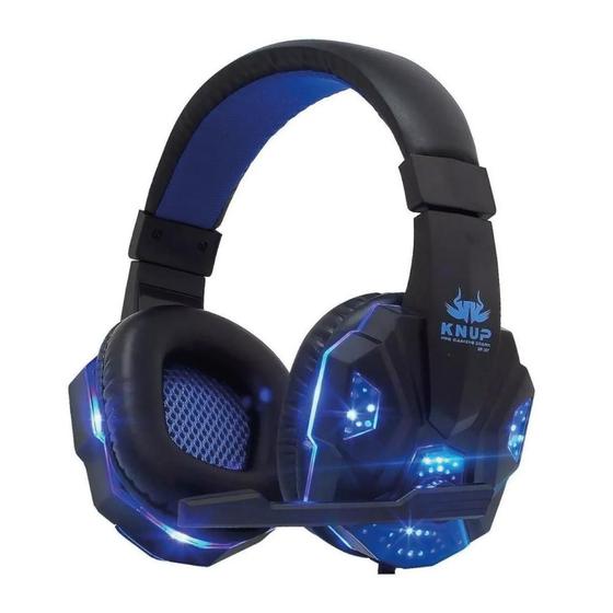 Imagem de Headphone Gamer Fone com Microfone AZUL KP-397 KNUP