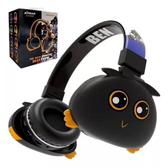 Imagem de Headphone JellieMons Fone de ouvido bluetooth sem fio infantil Desenho cartoon LC-868