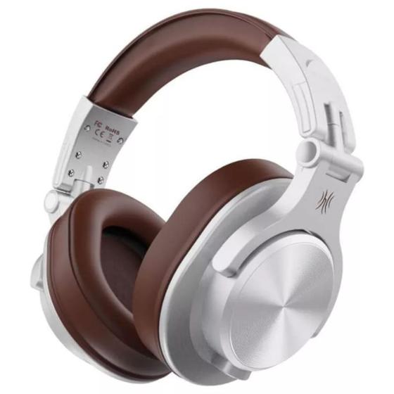 Imagem de Headphone OneOdio A70 Sem Fio Bluethooth Dj Profissional Com Isolamento de Ruido Prateado