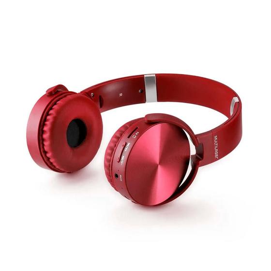 Imagem de Headphone Premium Bluetooth Sd Aux Fm Vermelho Ph266