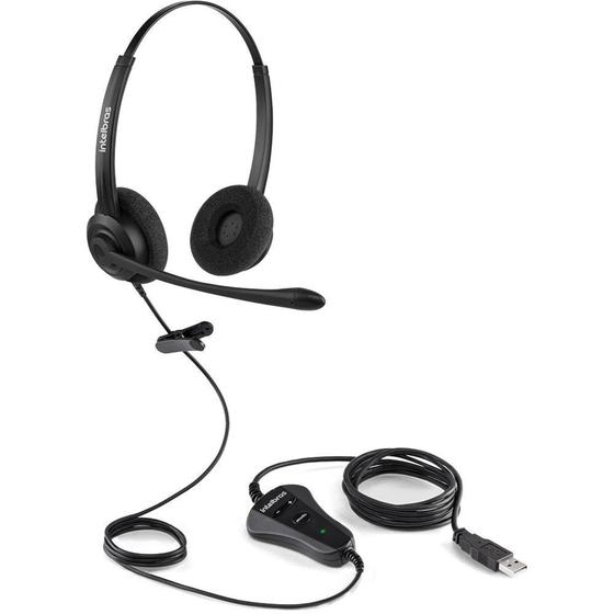 Imagem de Headset Biauricular CHS 60B USB 1 UN Intelbras - INTELBRAS